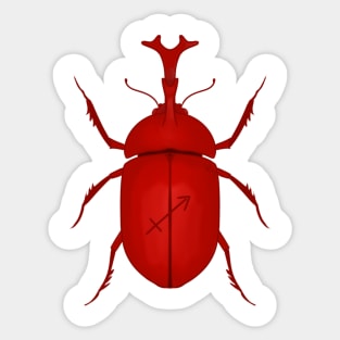 Sagittarius Japanese Rhino Beetle Sticker